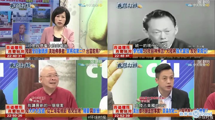 台湾节目花式夸大陆：中天电视蓝营亲统说了啥（视频组图）