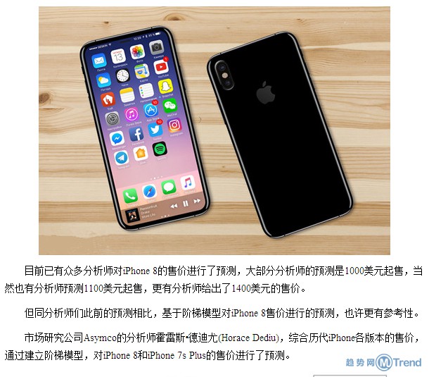 库克口袋里的iphone8！苹果8多少钱？