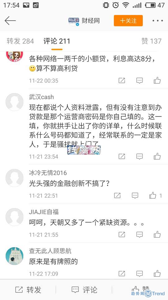 还在找放款松的现金贷？小额贷牌照停发，网友是这么说的